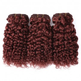 Incolorwig Popular Jerry Curly #33 Human Hair 3 Bundles Deals Good Quality Curly Human Hair Weave
