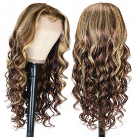 Incolorwig Honey Blonde #TL412 Body Wave Wig 13*4 Lace Front Wig Highlight Piano Colored Wigs