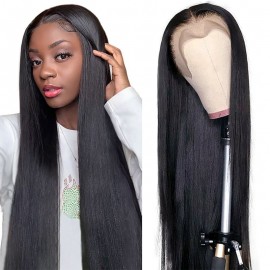 Incolorwig T Part Lace Wig Straight Human Hair Wigs 13*5*0.5 Middle Part Lace Wig