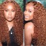Incolorwig #30 Ginger Color 13*4 Lace Front Wig Human Hair Jerry Curly Wig Pre Plucked Natural Hairline