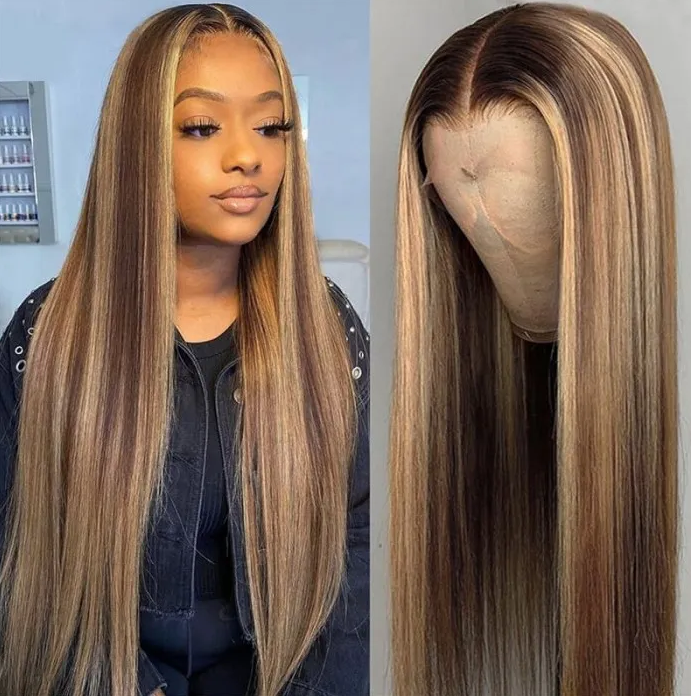 honey blonde highlight wig