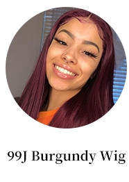 Incolorwig 99j Burgundy Human Hair Wig