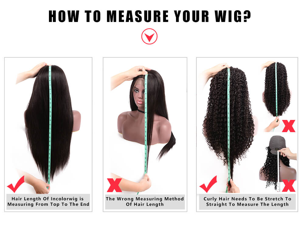 hair wig length how to measure