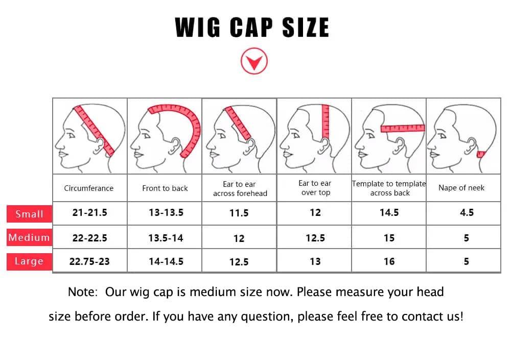 wig cap size how to measure